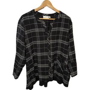 Habitat top sz XXL Crepe black relaxed fit lots of details